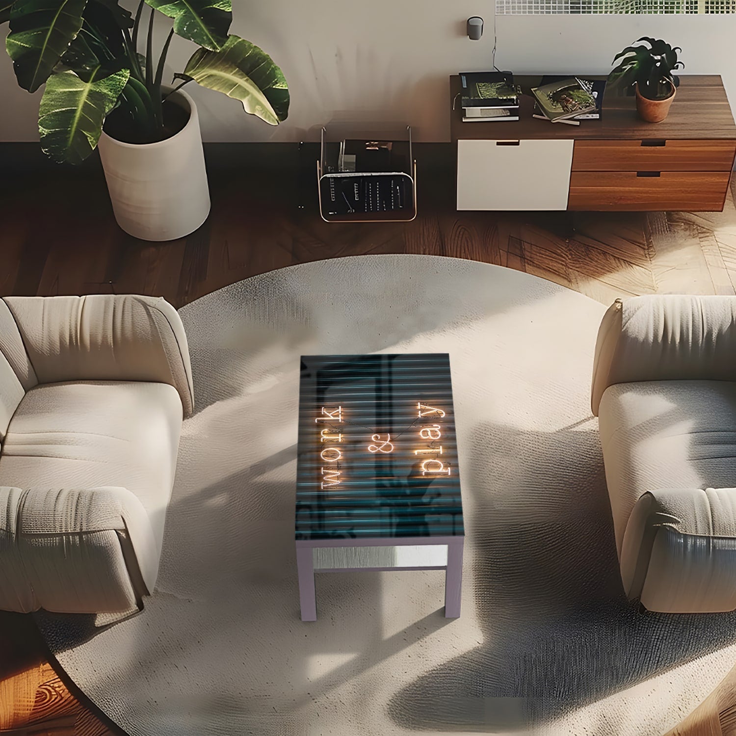 Salontafel 90x55 - Gehard Glas - Work & Play
