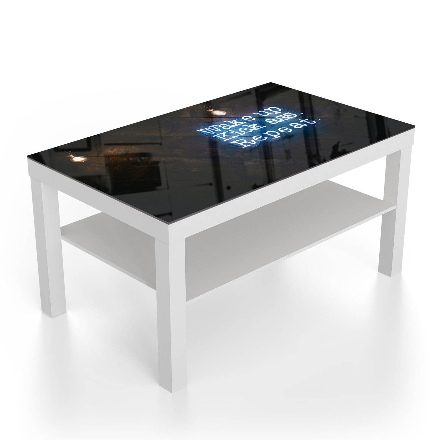 Salontafel 90x55 - Gehard Glas - Wake up, Kick ass, Repeat