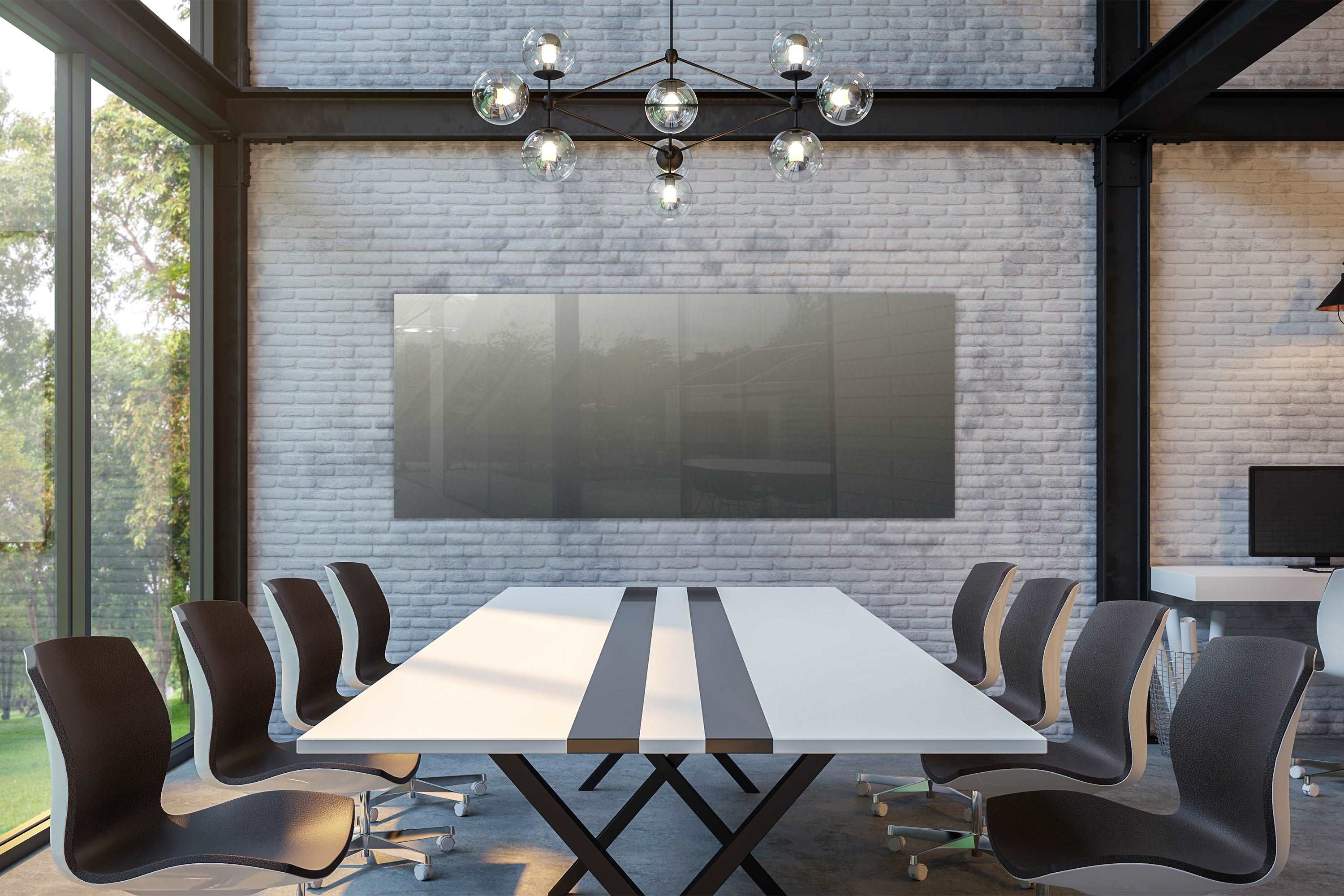 Glazen Whiteboard - Silver