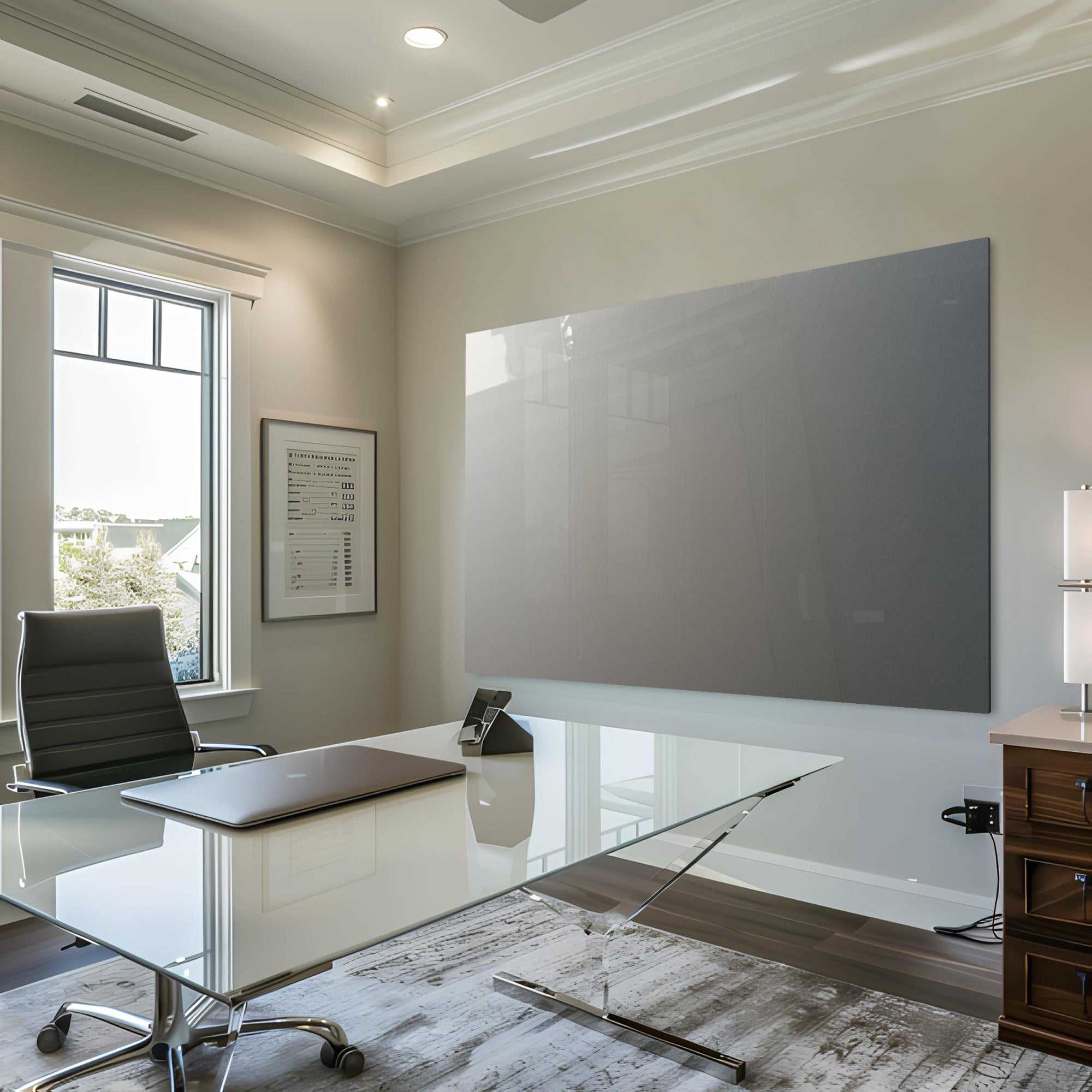 Glazen Whiteboard - Silver