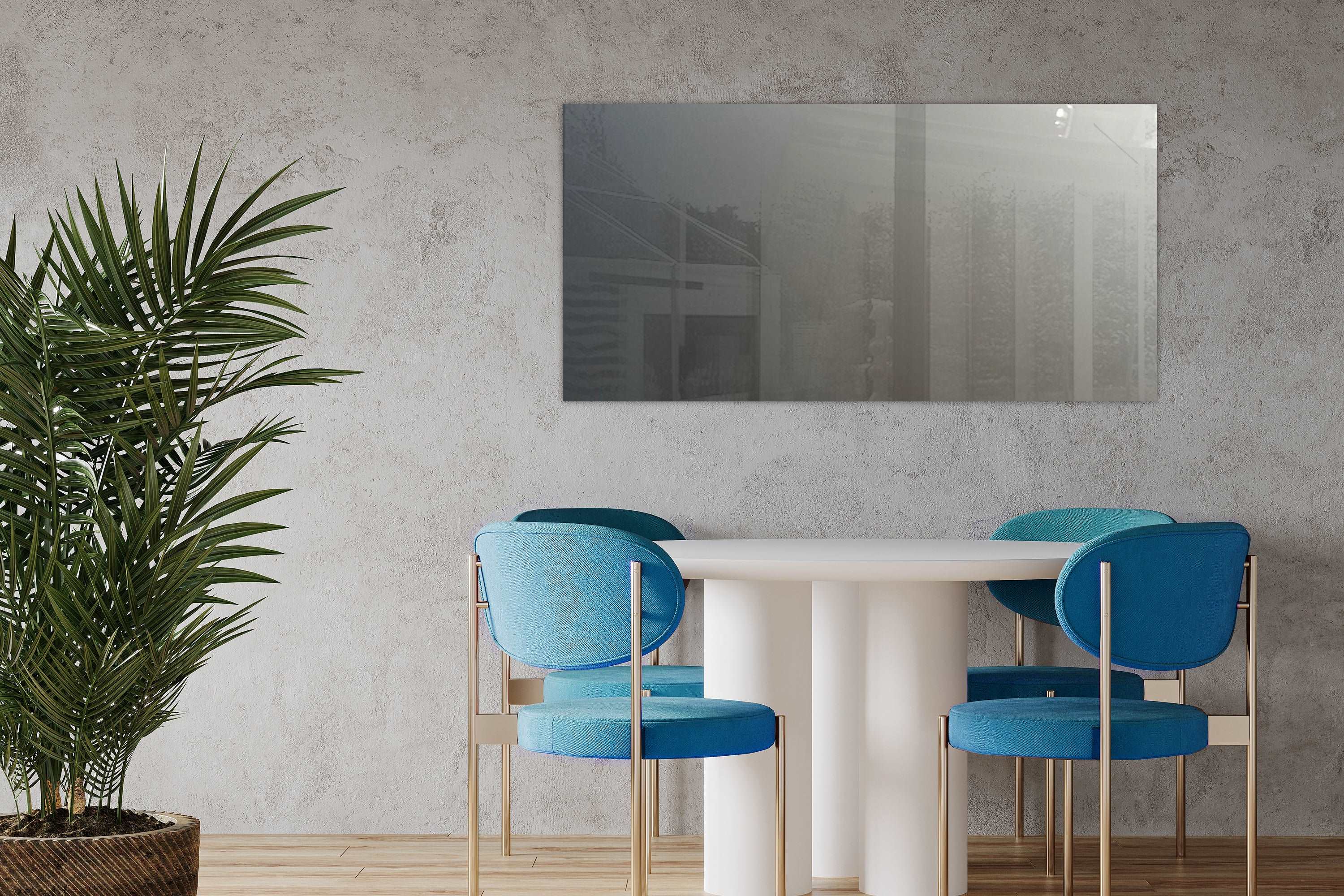 Whiteboard Glas Silver