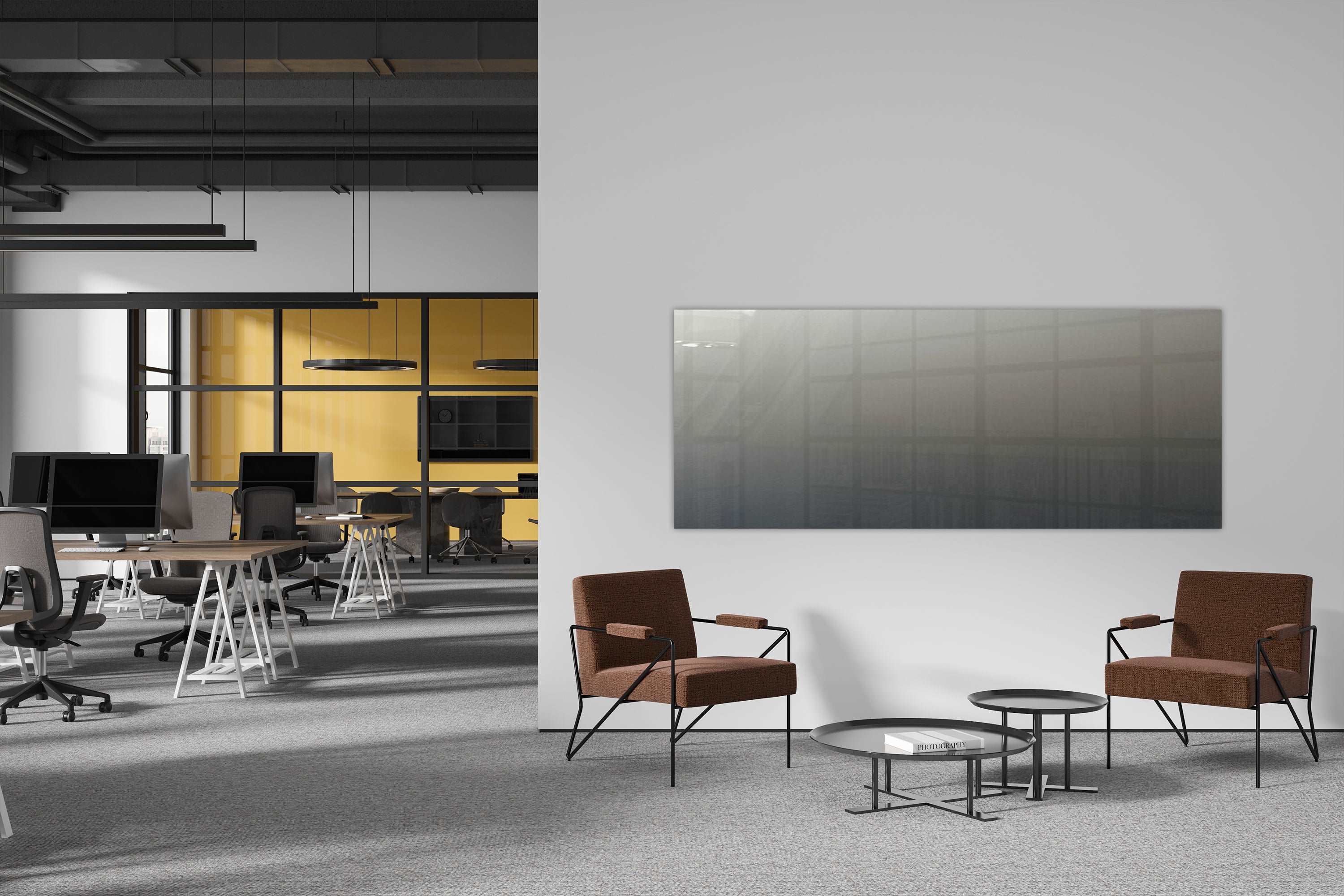 Glazen Whiteboard - Silver