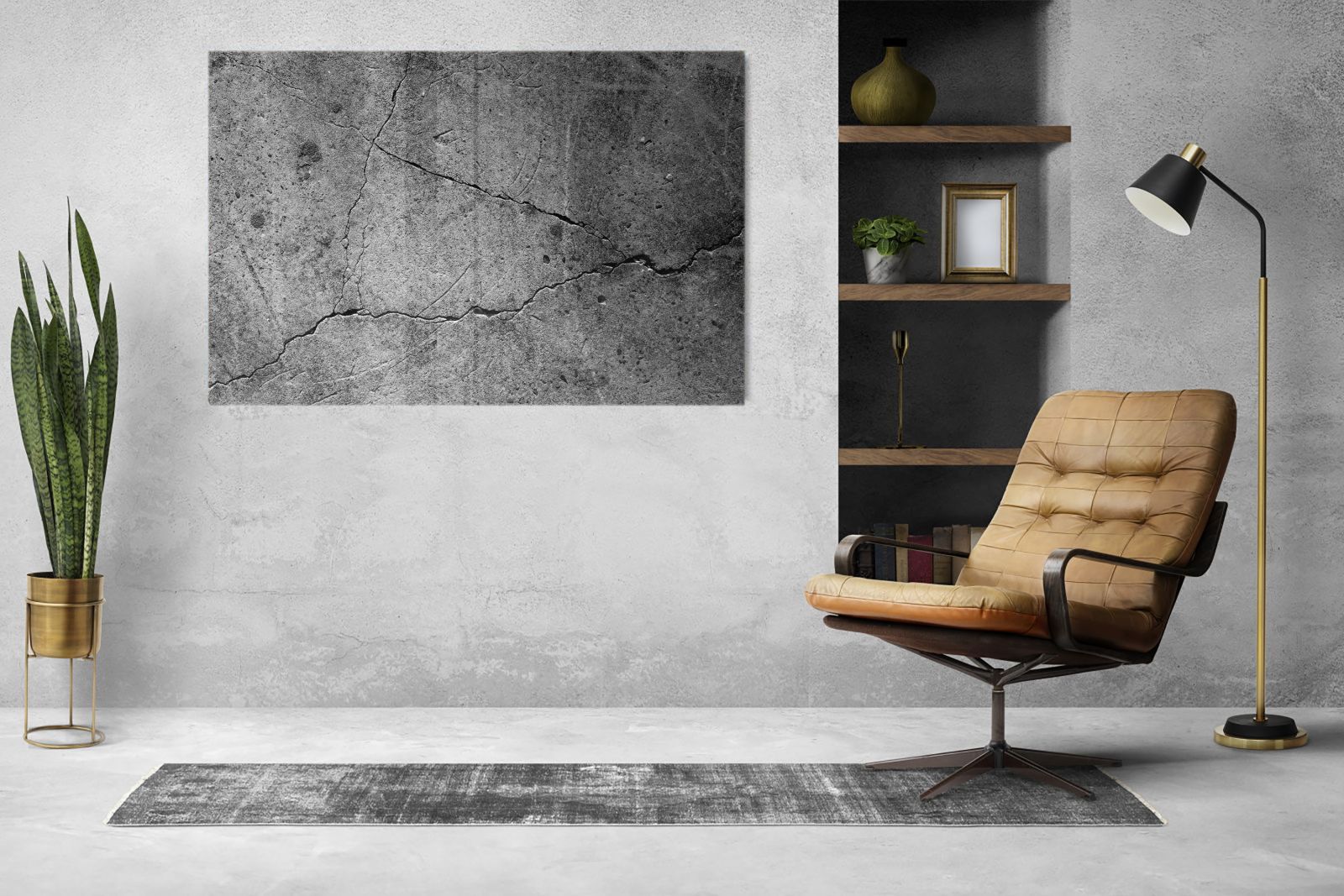 Whiteboard van glas - Magneetbord - Beton