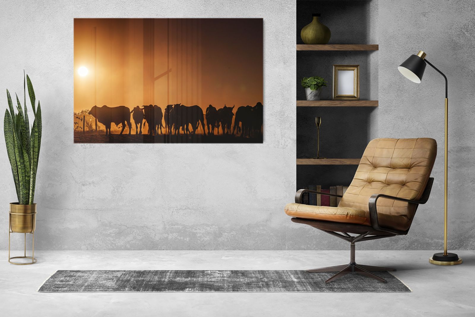 Whiteboard van glas - Magneetbord - Dieren op de horizon