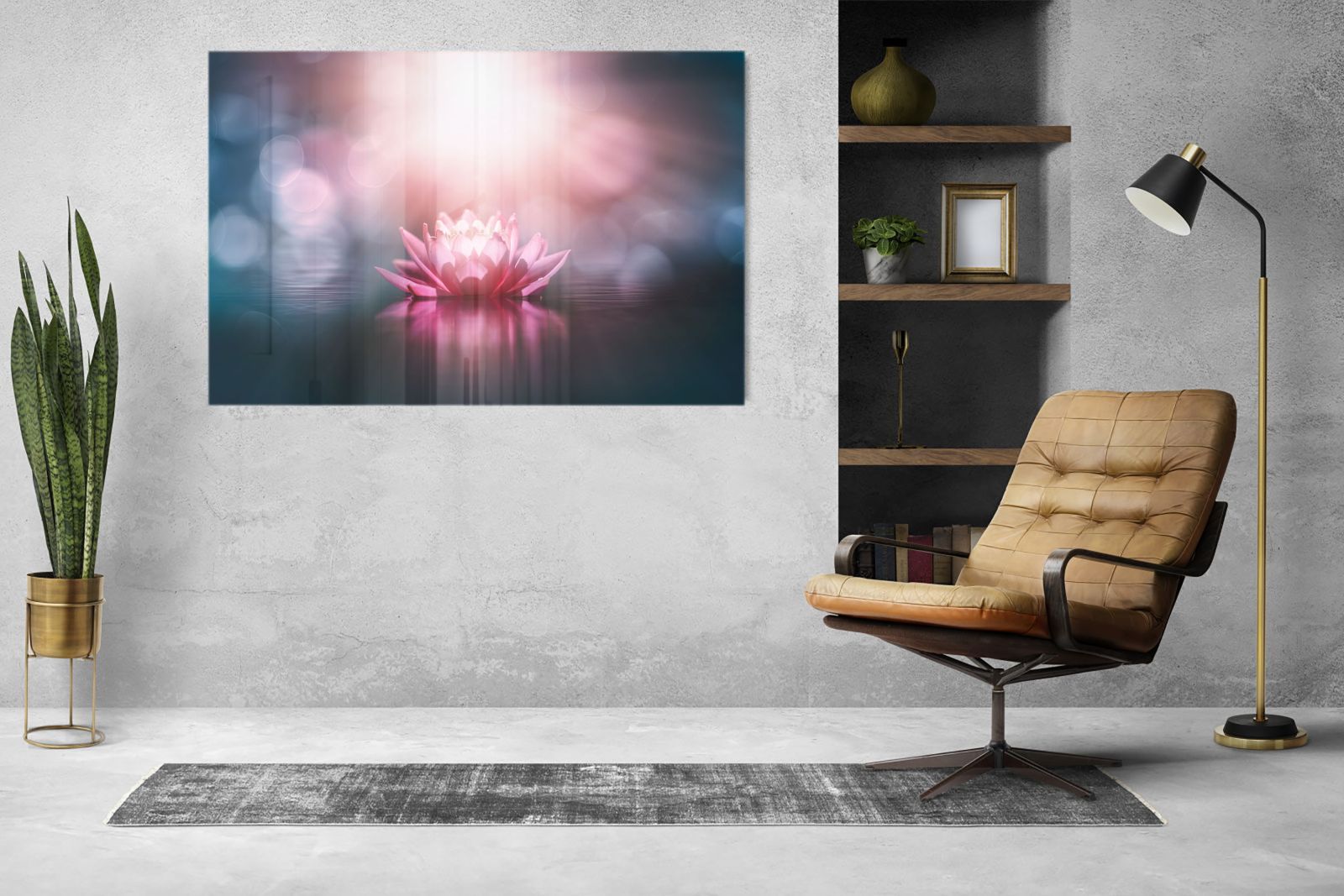 Whiteboard van glas - Magneetbord - Lotus bloem