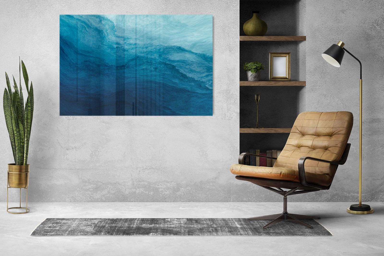 Whiteboard van glas - Magneetbord - Water textuur
