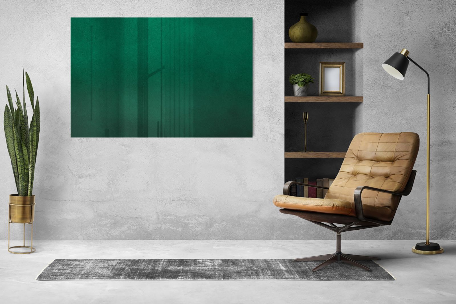 Whiteboard van glas - Magneetbord - Abstract groen