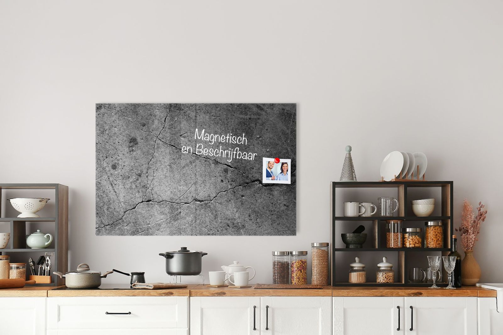Whiteboard van glas - Magneetbord - Beton