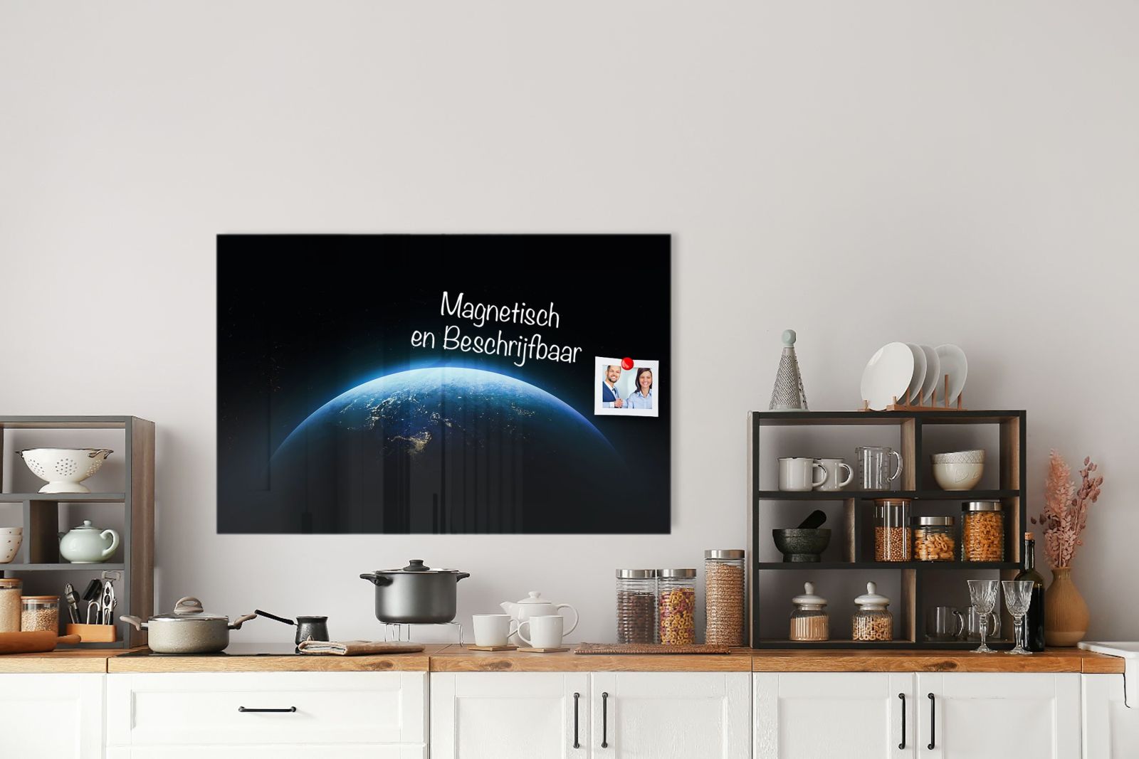 Whiteboard van glas - Magneetbord - Planeet aarde