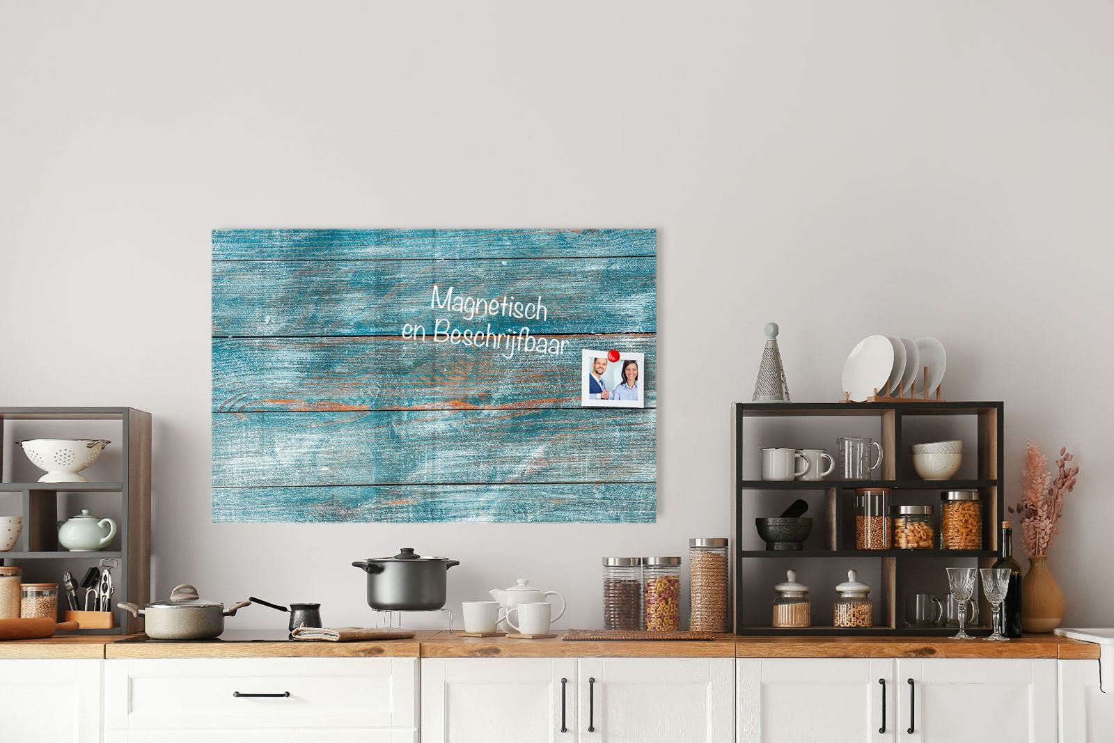Whiteboard van glas - Magneetbord - Geverfd hout