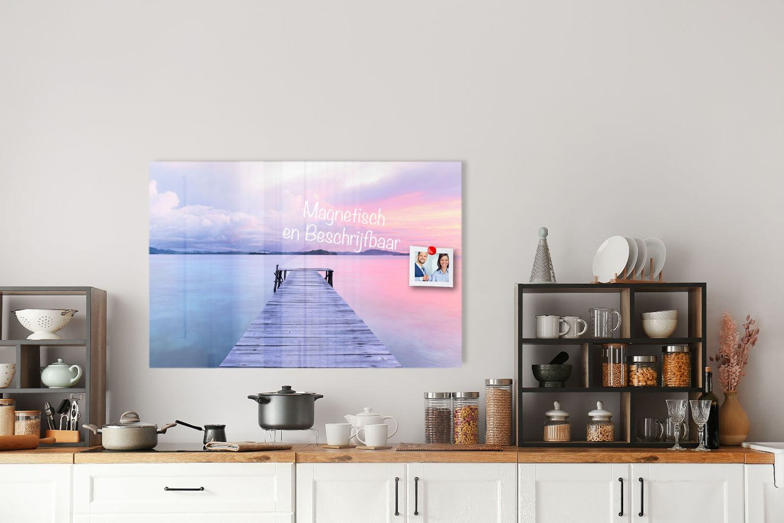 Whiteboard van glas - Magneetbord - Steiger aan meer