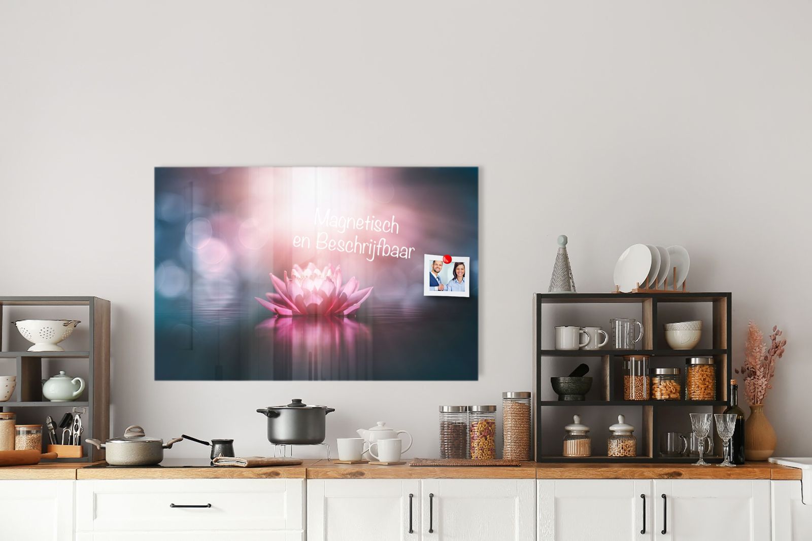 Whiteboard van glas - Magneetbord - Lotus bloem