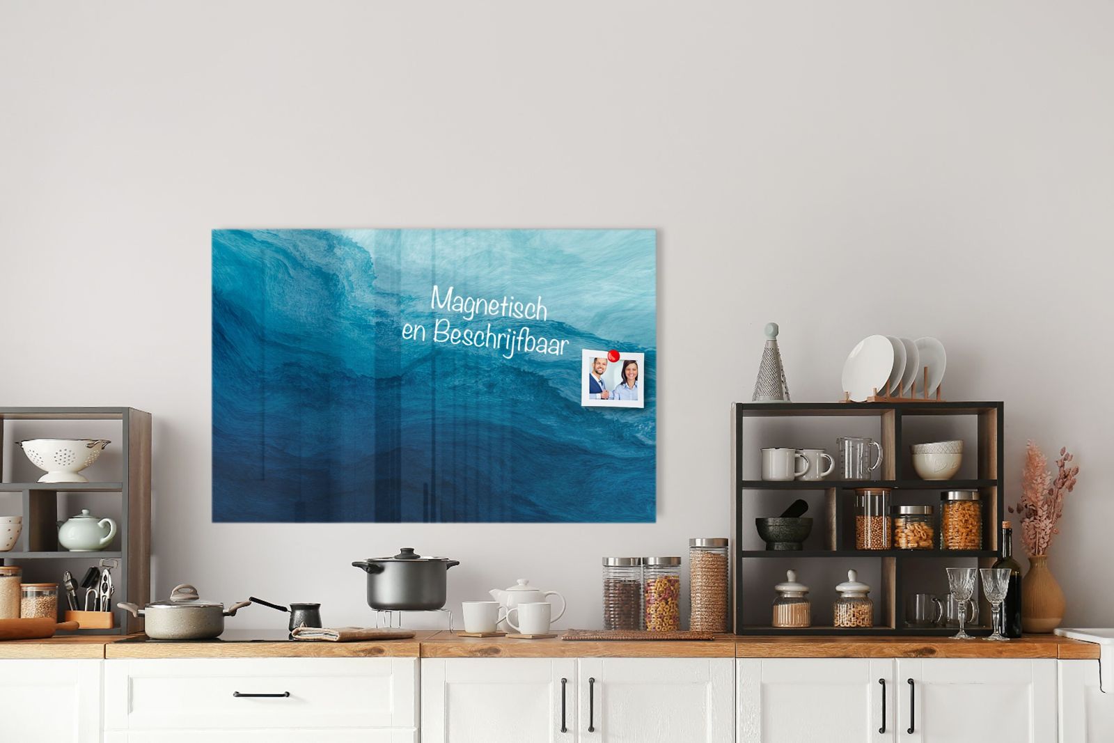 Whiteboard van glas - Magneetbord - Water textuur