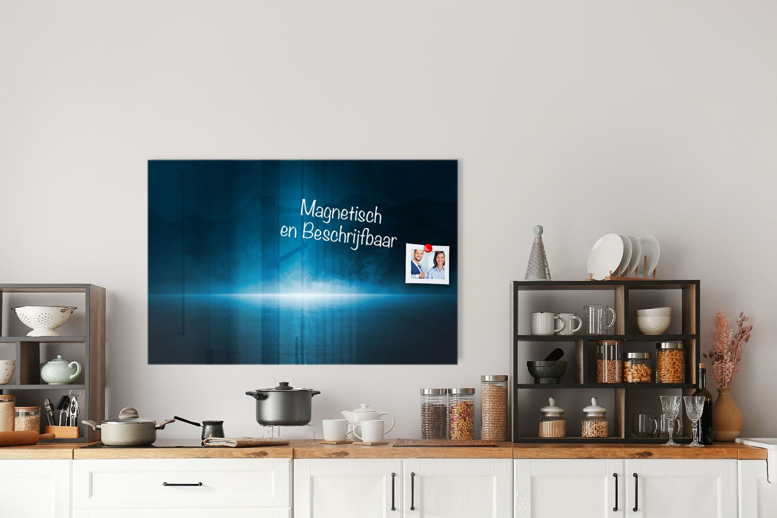 Whiteboard van glas - Magneetbord - Donker blauwe achtergrond