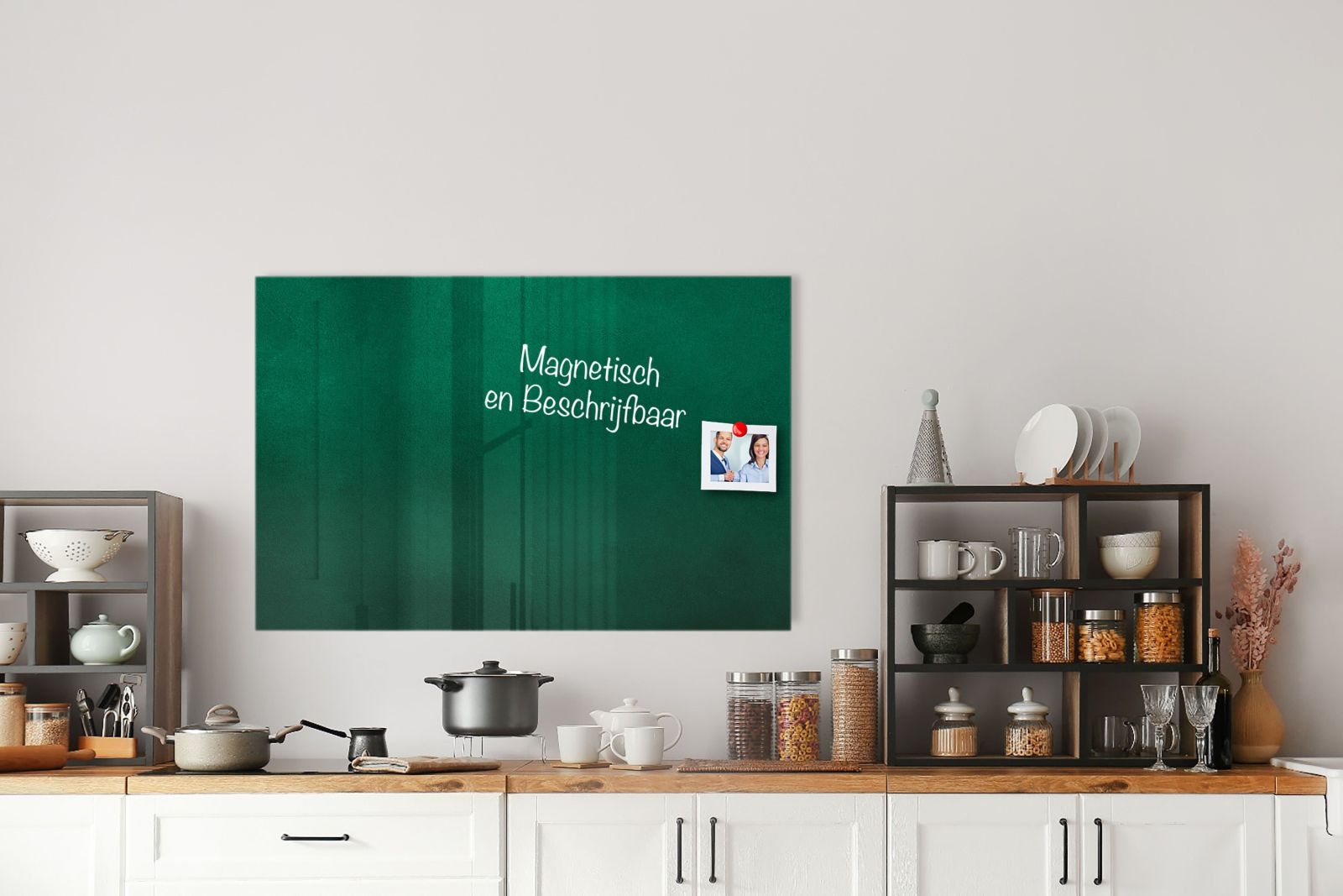Whiteboard van glas - Magneetbord - Abstract groen
