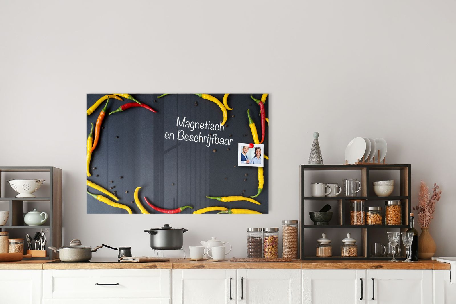 Whiteboard van glas -Magneetbord - Pepers