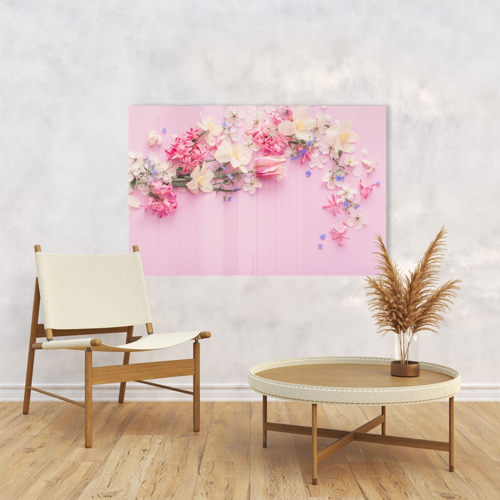 Glazen Whiteboard - Magneetbord - Krasvrij - Lente Bloemen