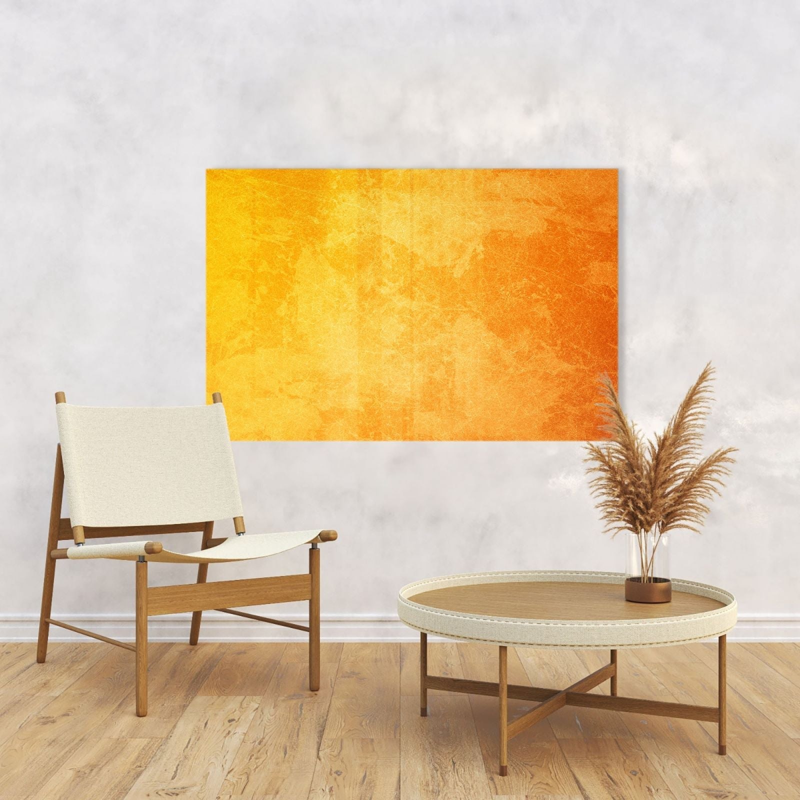 Whiteboard van glas - Magneetbord - Geel-oranje textuur