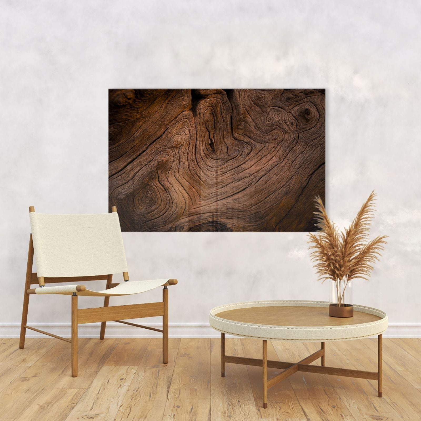 Whiteboard van glas - Magneetbord - Design Wandbord- Oud hout