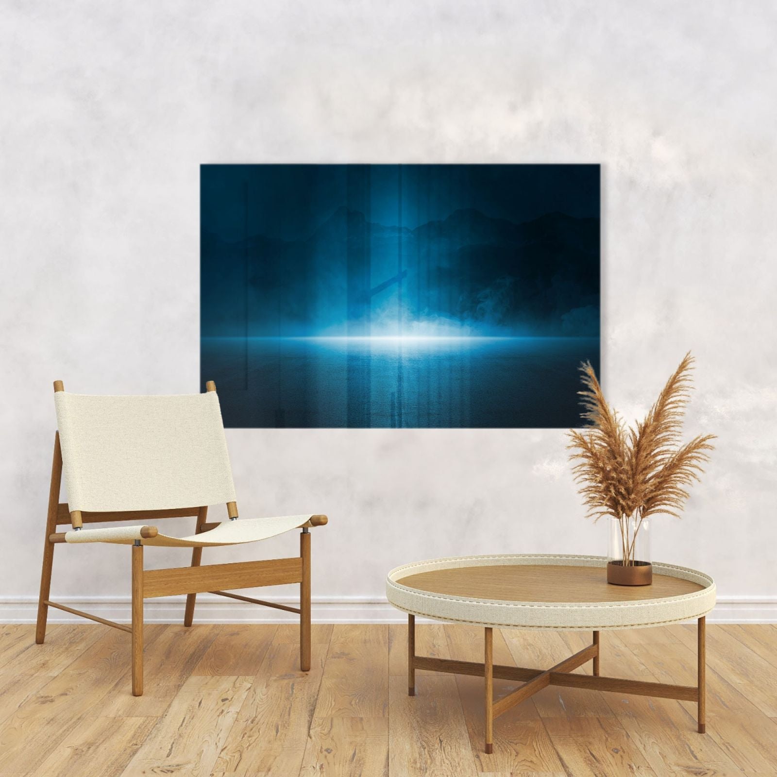 Whiteboard van glas - Magneetbord - Donker blauwe achtergrond