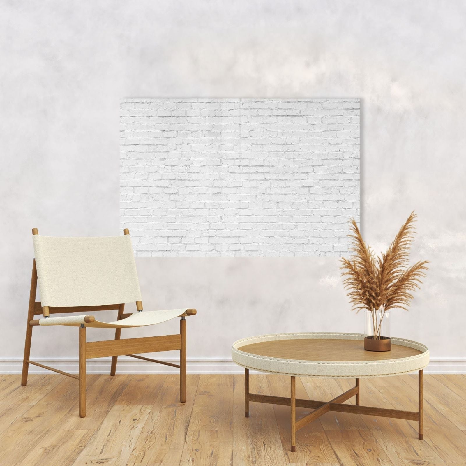 Whiteboard van glas - Magneetbord - Witte stenen