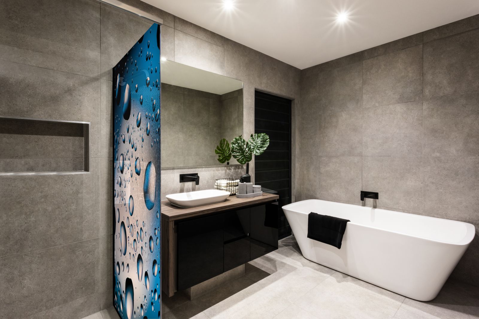 Inloopdouche - Extra helder glas - Thermisch gehard en gelaagd veiligheidsglas - Druppels