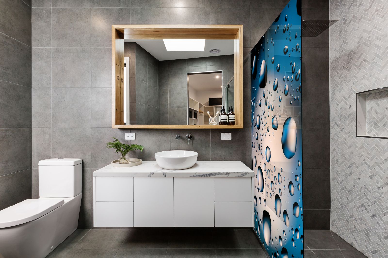 Inloopdouche - Extra helder glas - Thermisch gehard en gelaagd veiligheidsglas - Druppels