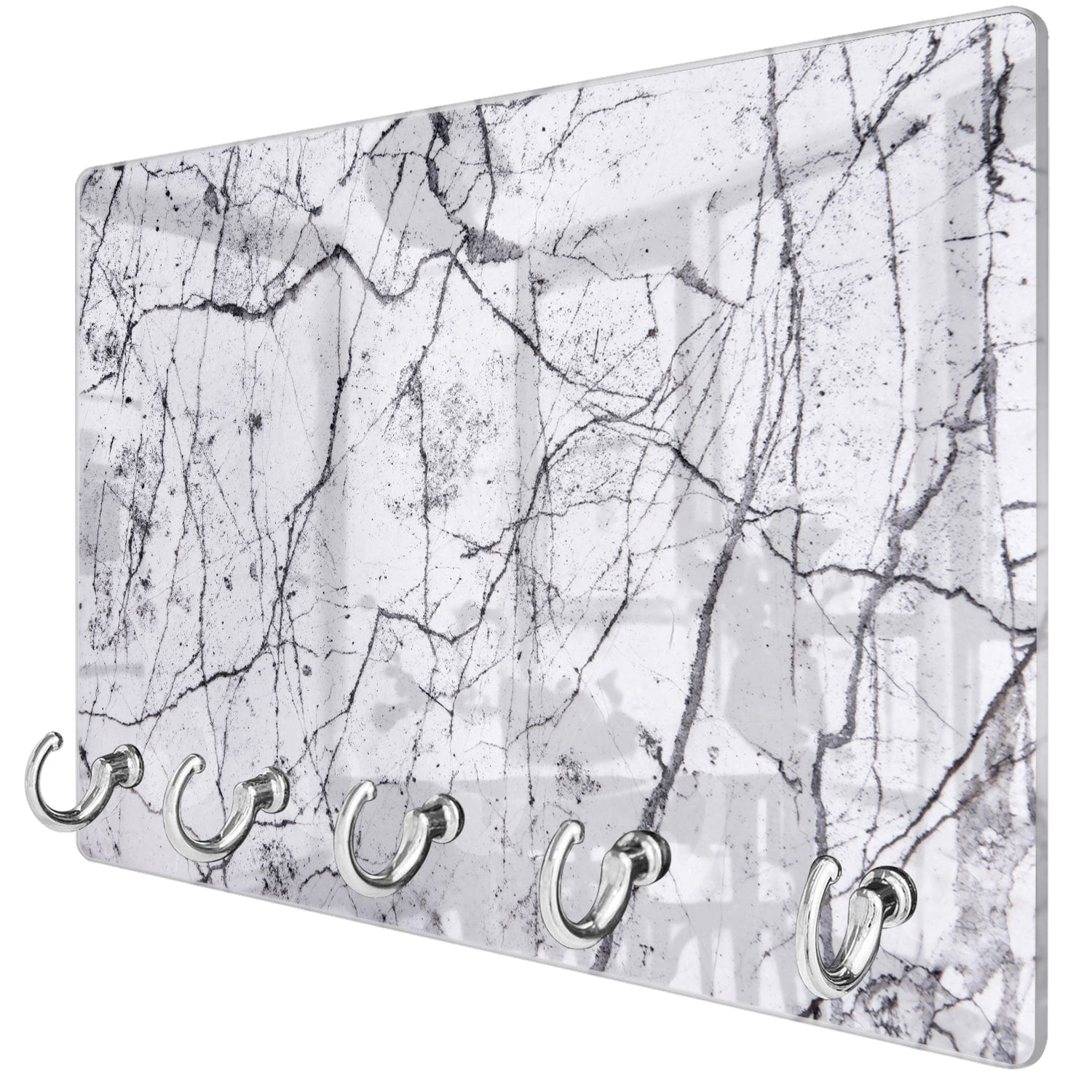 Sleutelhanger - Gehard Glas - Wit en Zwart Marmer