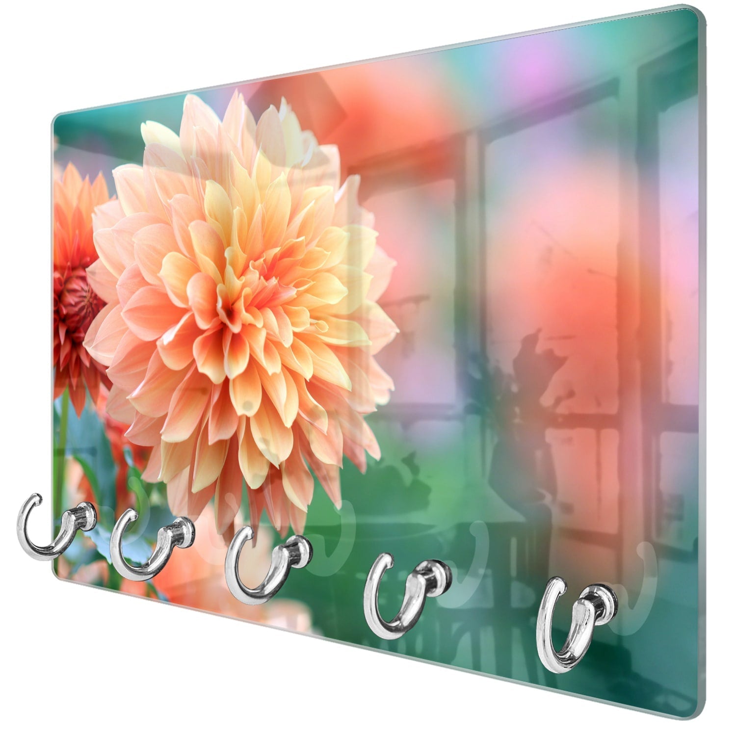 Sleutelhanger - Gehard Glas - Roze/Gele Dahlia