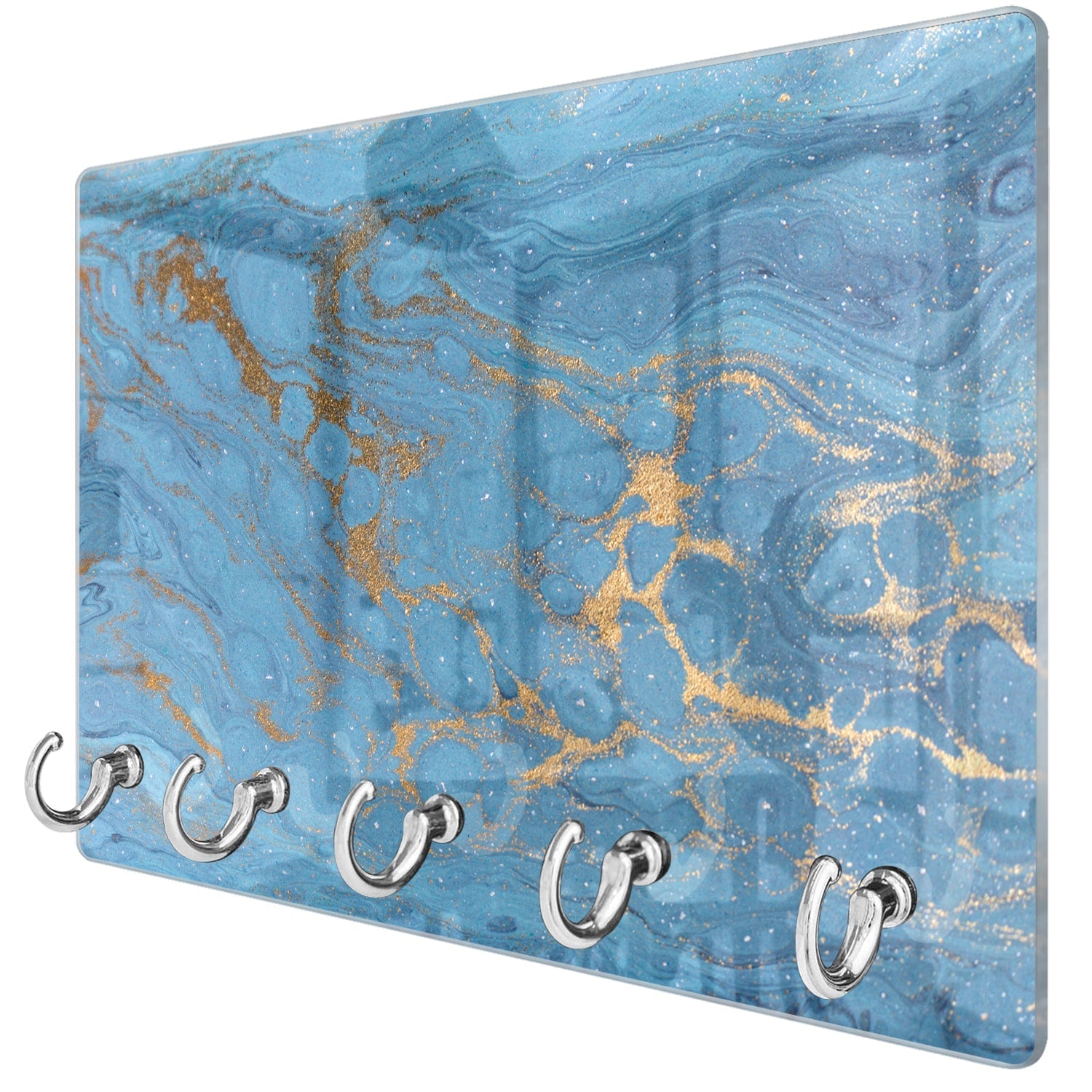 Sleutelhanger - Gehard Glas - Goud en Blauw Marmer