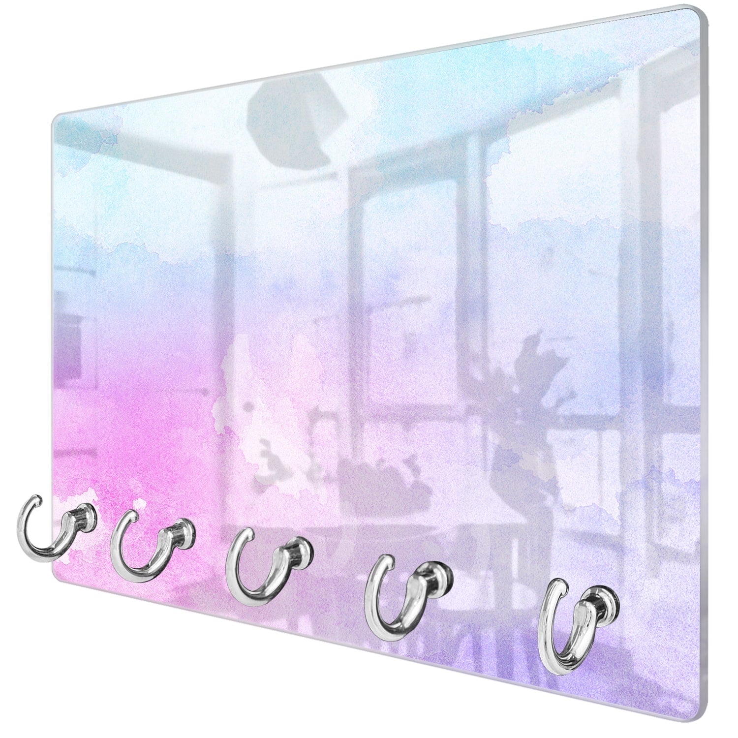 Sleutelhanger - Gehard Glas - Roze-Blauwe Waterverf