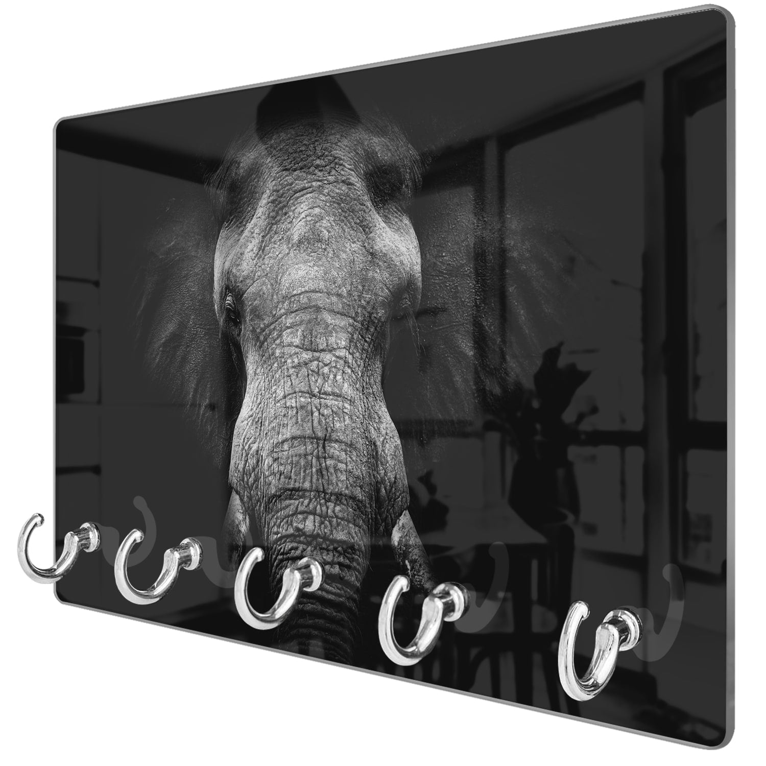 Sleutelhanger - Gehard Glas - Zwart/Wit Olifant