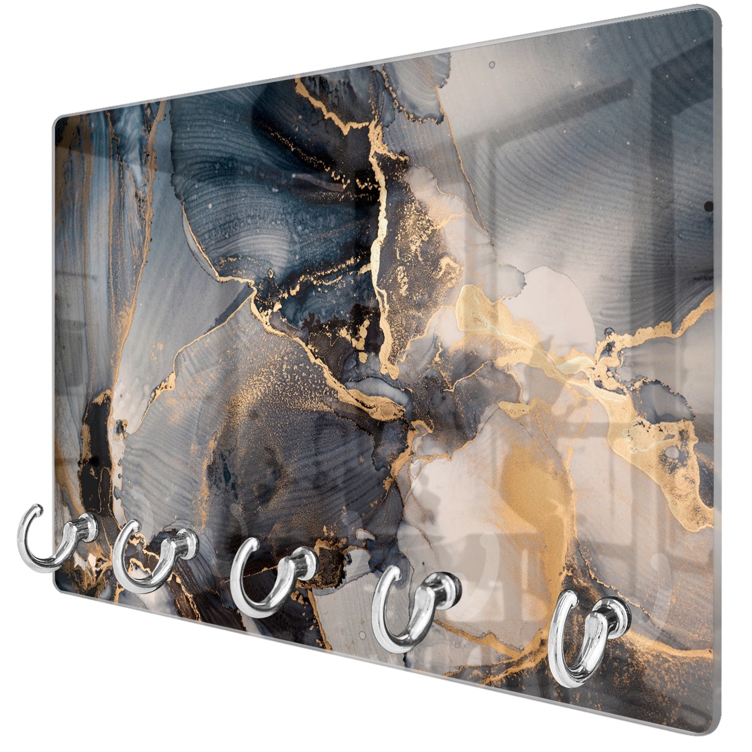 Sleutelhanger - Gehard Glas - Zwart en Goud Abstract Kunst