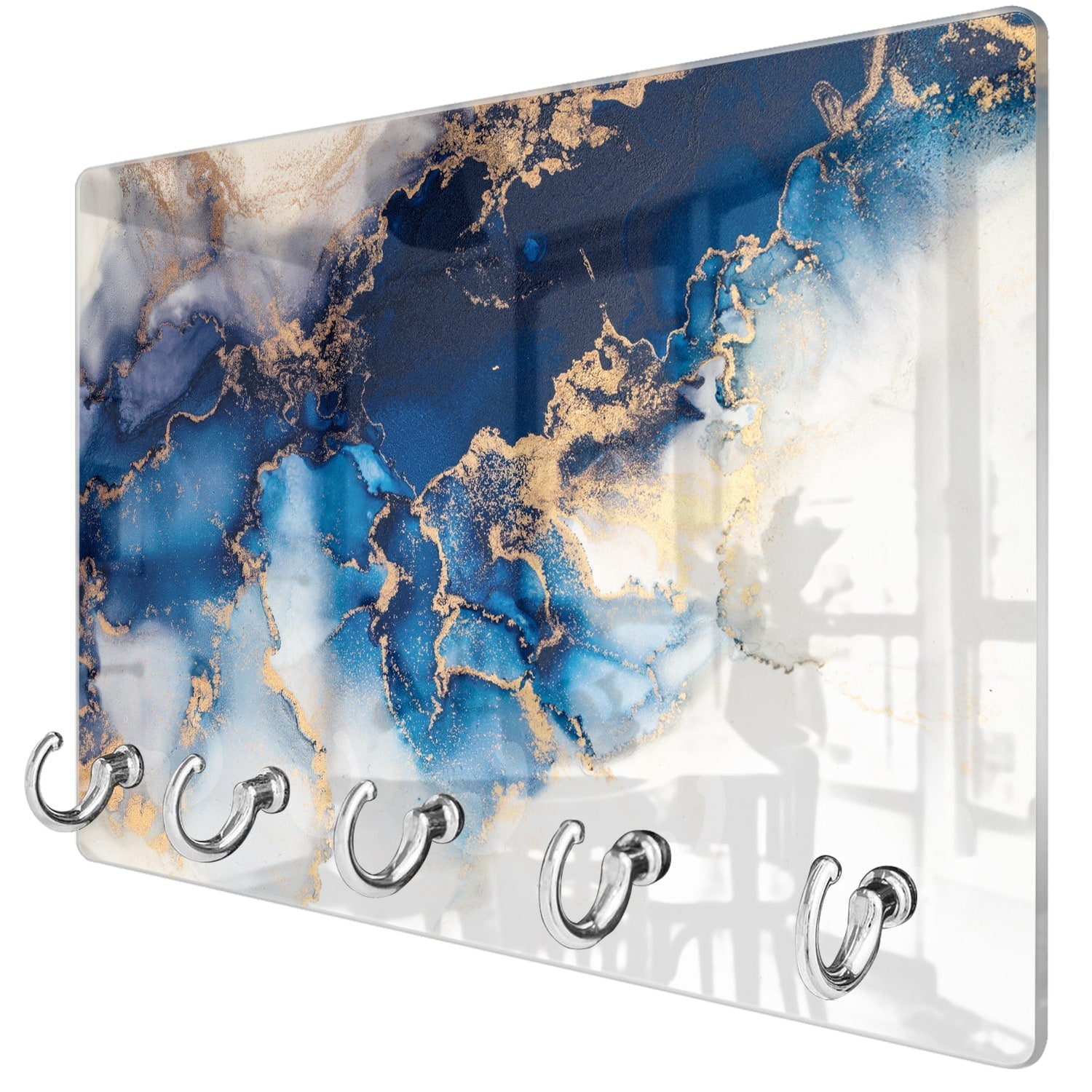 Sleutelhanger - Gehard Glas - Luxe Blauw-Goud Marmer