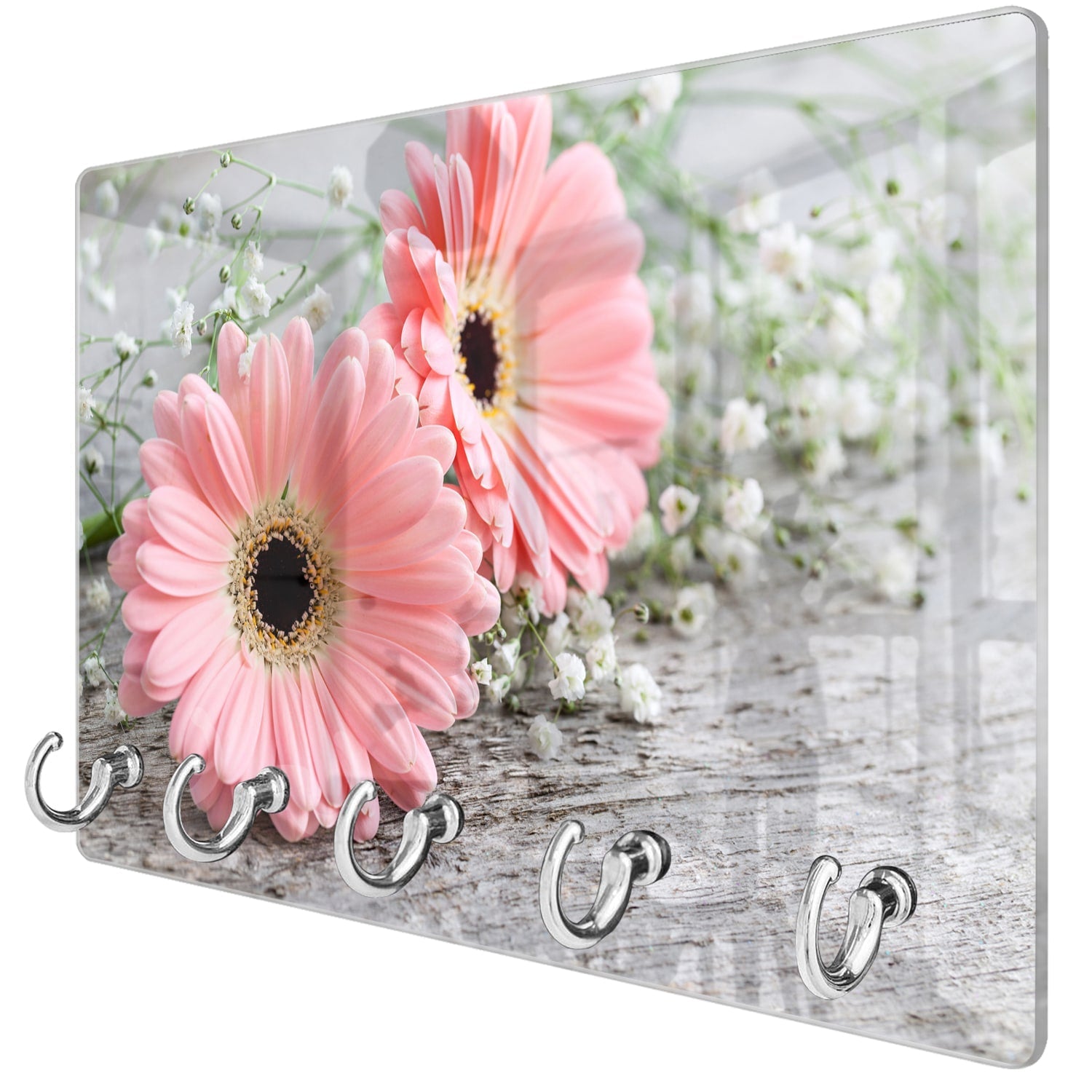 Sleutelhanger - Gehard Glas - Roze Gerbera