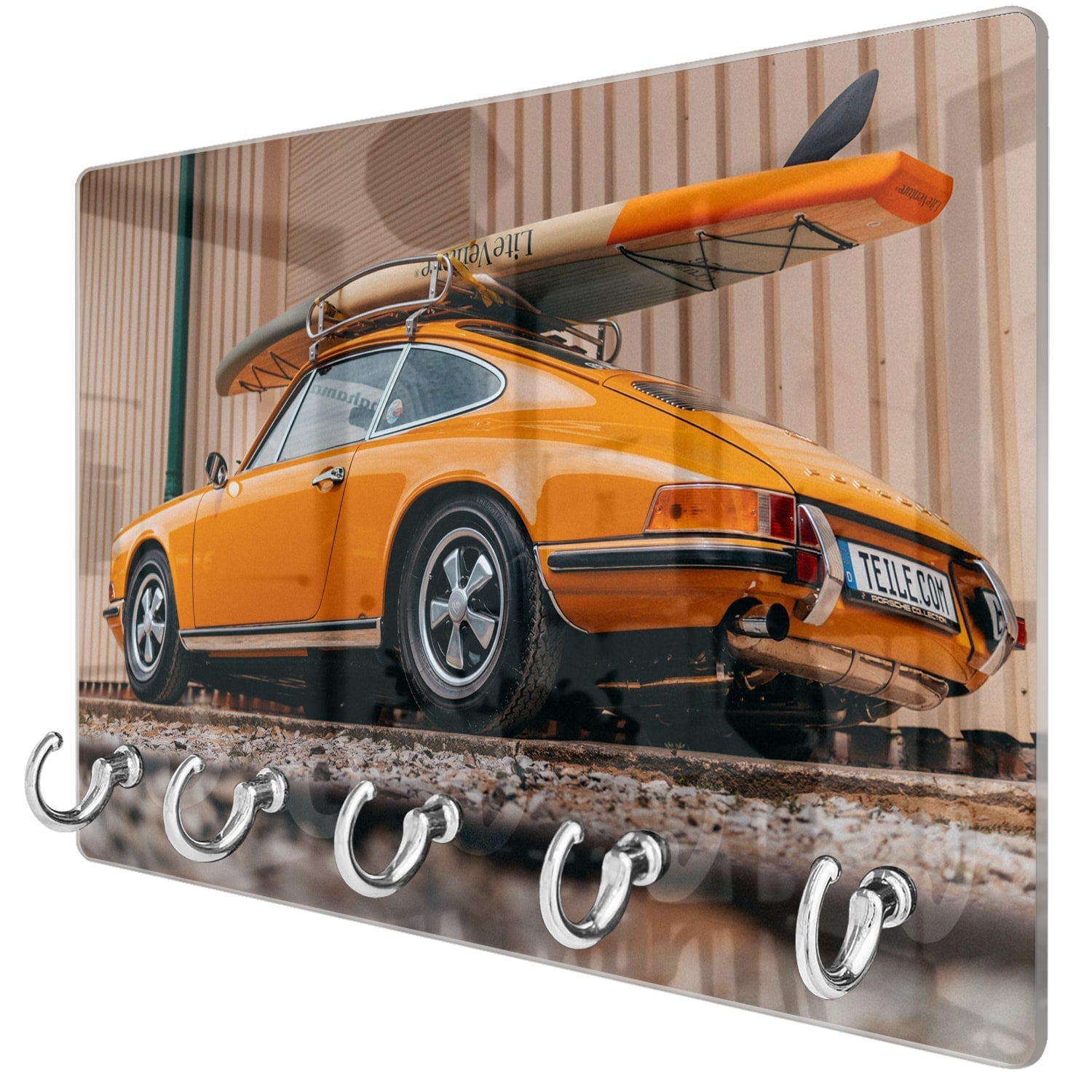 Sleutelhanger - Gehard Glas - Porsche met Surfboard