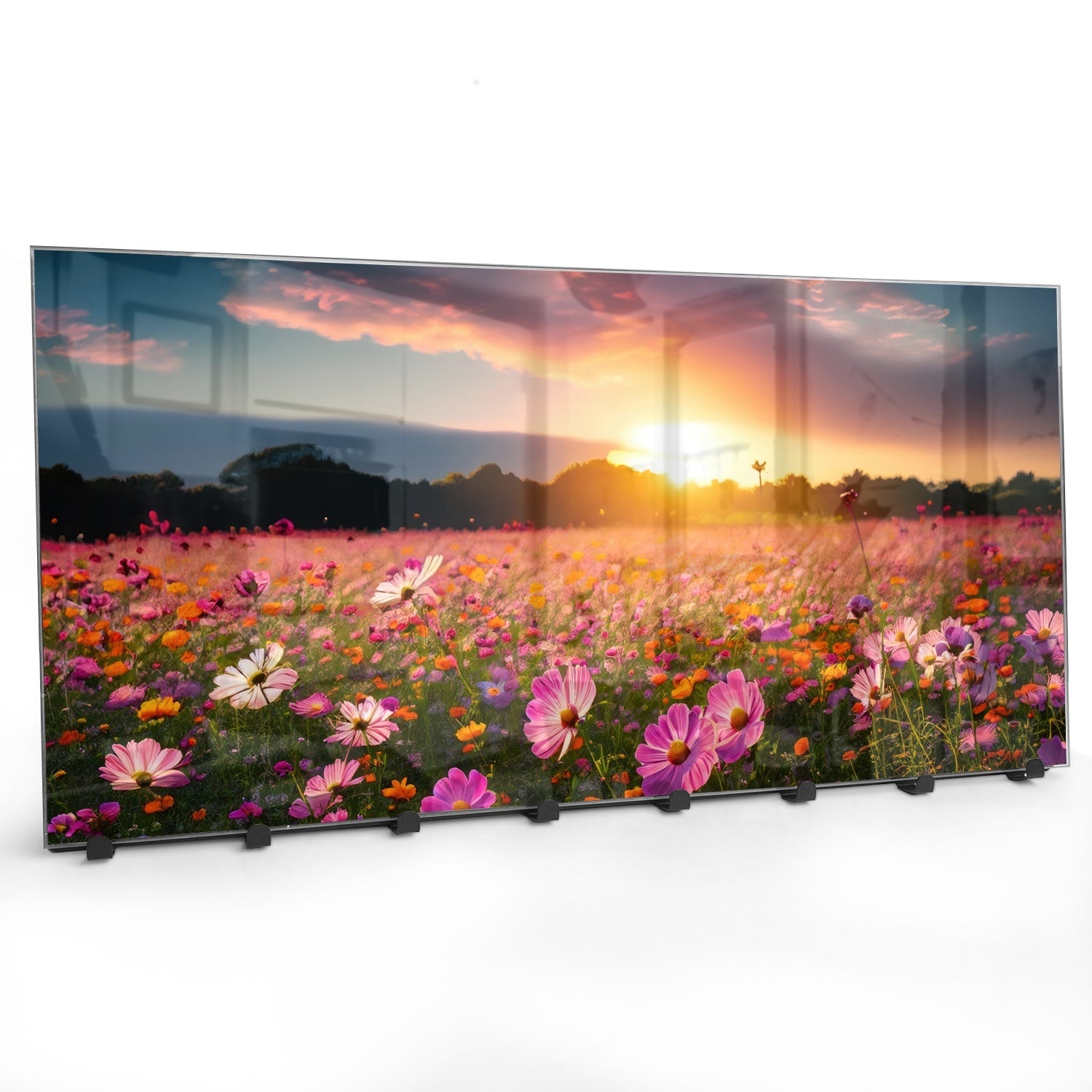 Kapstok - Gehard Glas - Zomerbloemen bij Zonsondergang