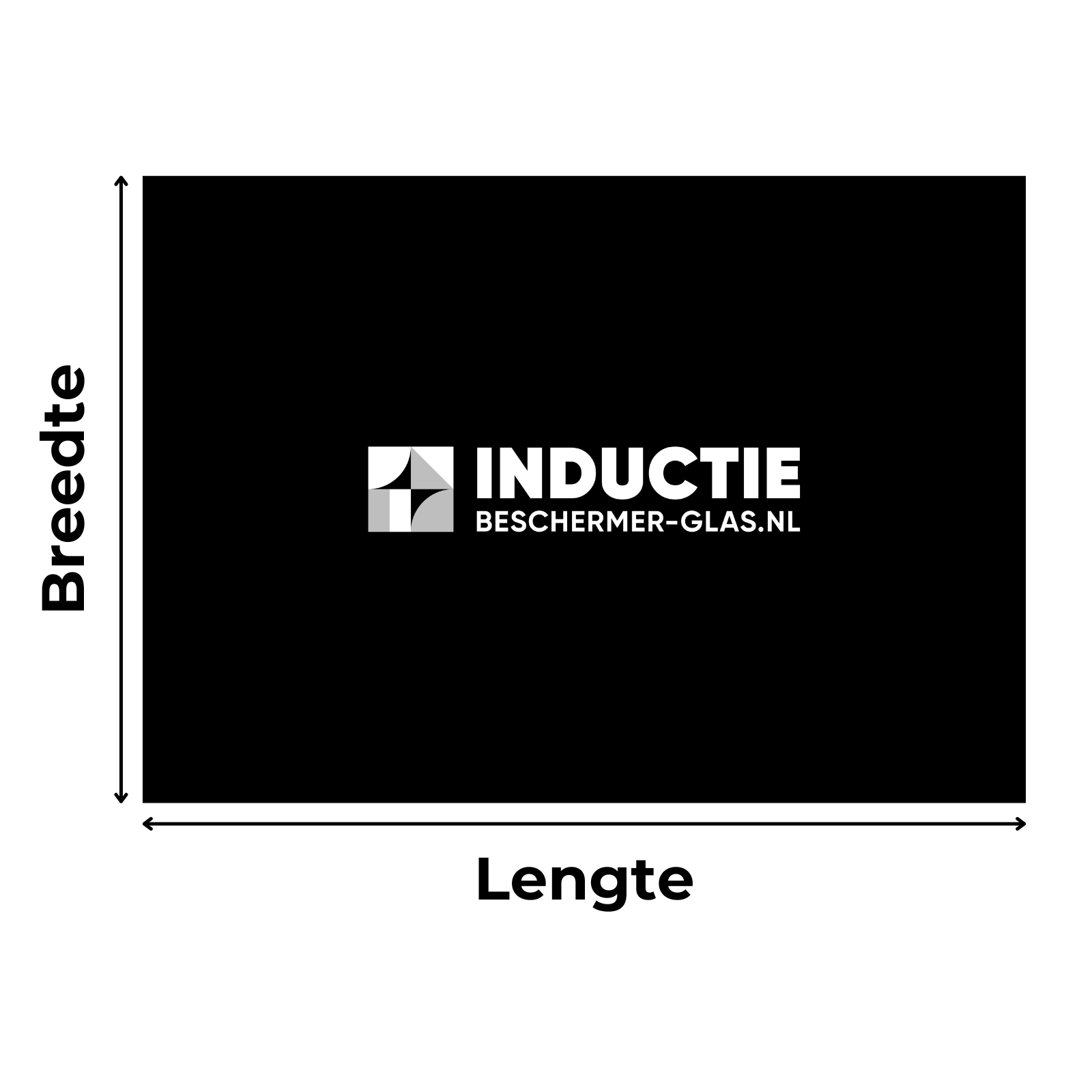 Eigen afmeting - Inductiebeschermer - Gehard Glas - Azuurblauw