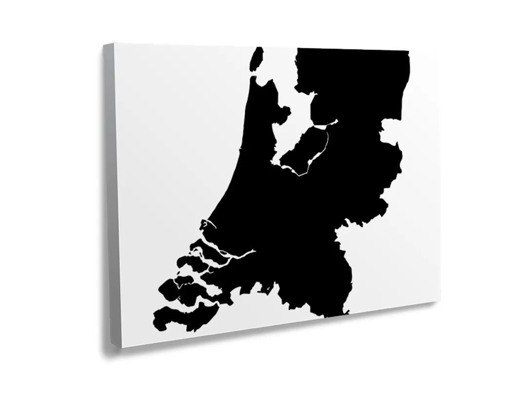 Kurkborden op canvas met silhouetkaart van nederland – formaat 120 × 80 cm