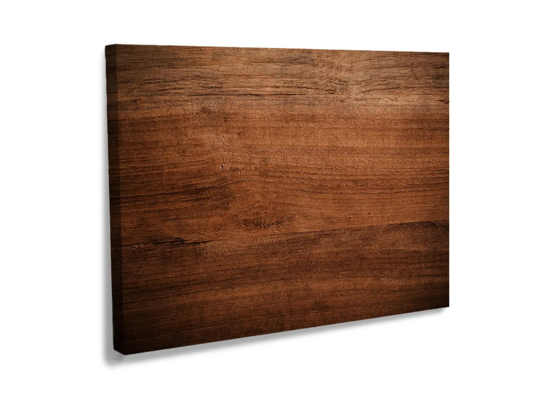 Kurkborden op canvas met donkere walnoot houtstructuur – formaat 120 × 80 cm