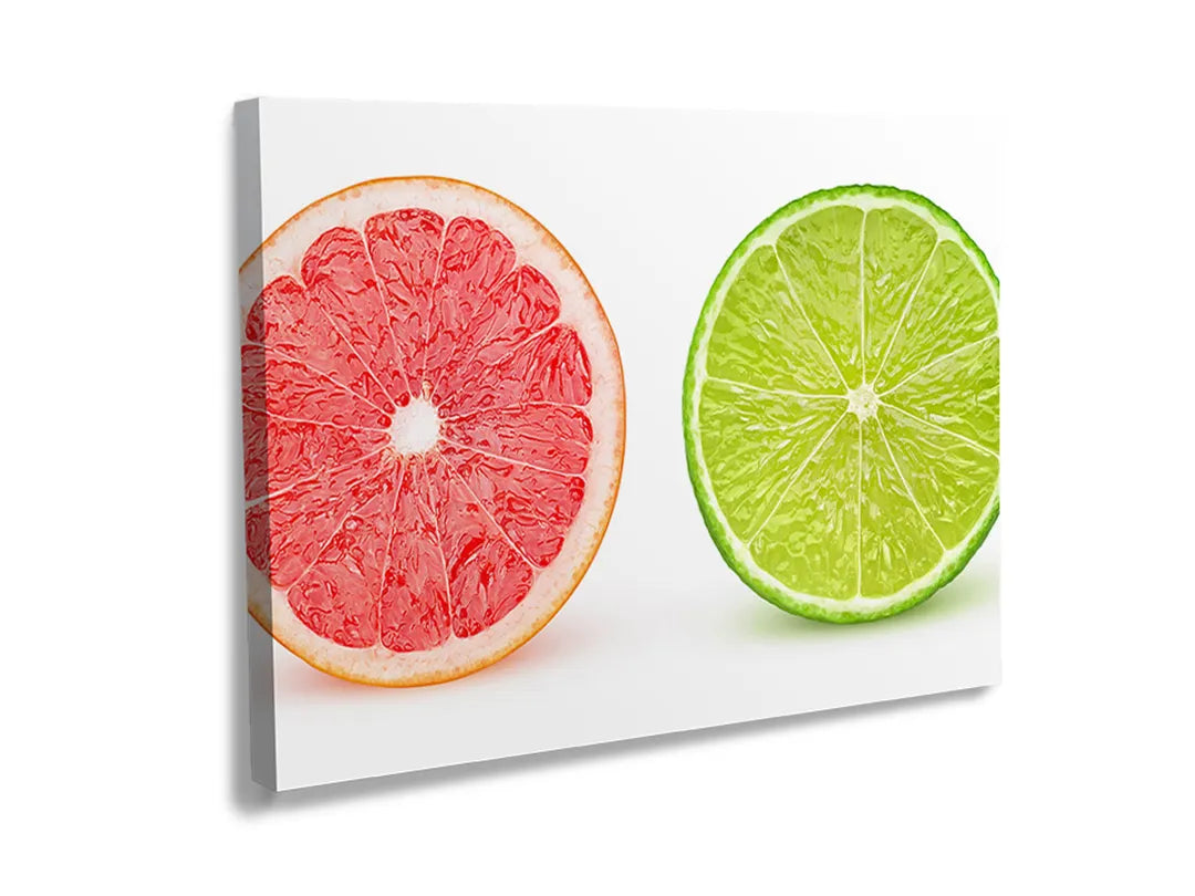 Kurkborden op canvas met schijfjes citrusfruit – formaat 120 × 80 cm