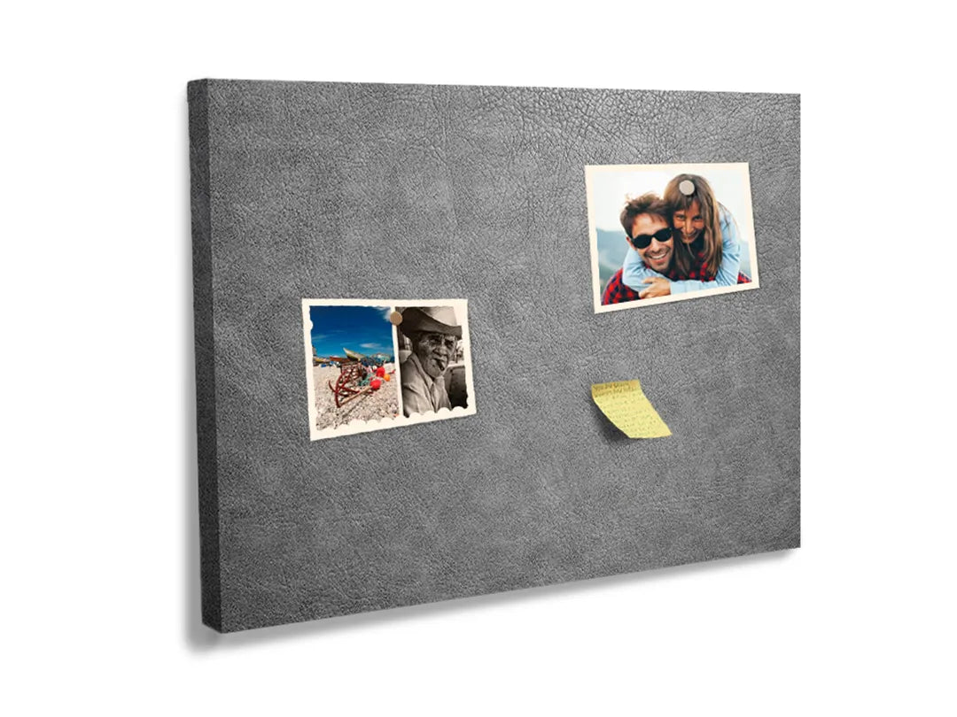 Kurkborden op canvas met grijze betonlook – formaat 60 × 40 cm