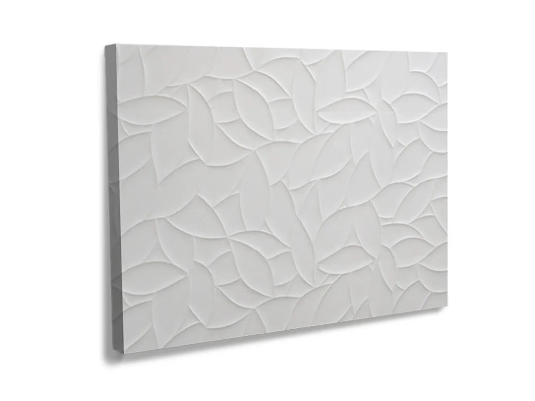 Kurkborden op canvas met wit driedimensionaal golfpatroon – formaat 120 × 80 cm