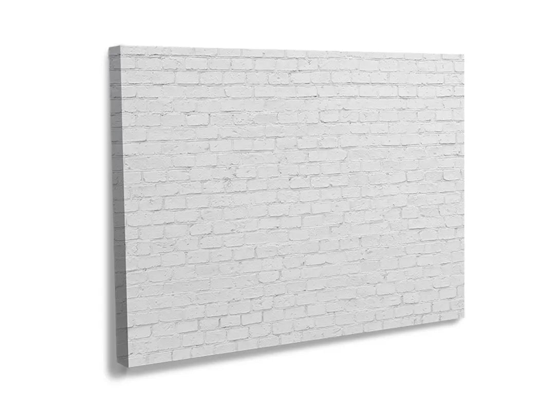 Kurkborden op canvas met witte bakstenen muurstructuur – formaat 120 × 80 cm