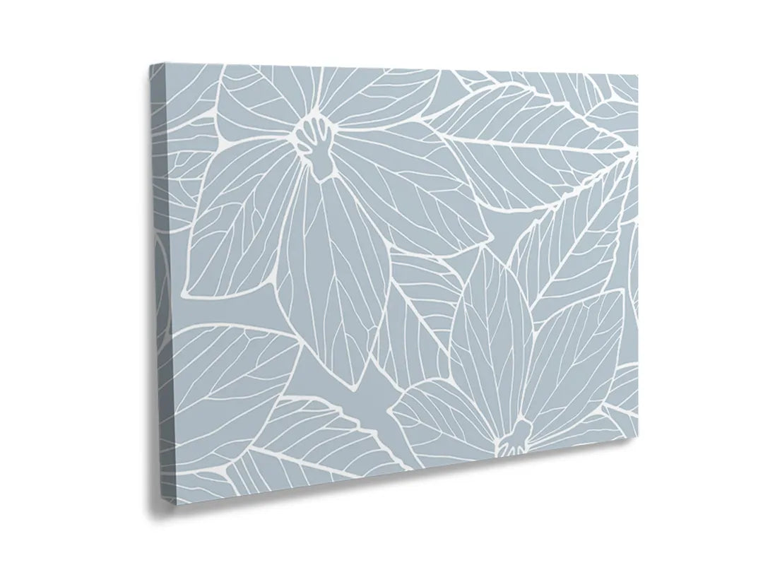 Kurkborden op canvas met wit botanisch lijnpatroon – formaat 120 × 80 cm