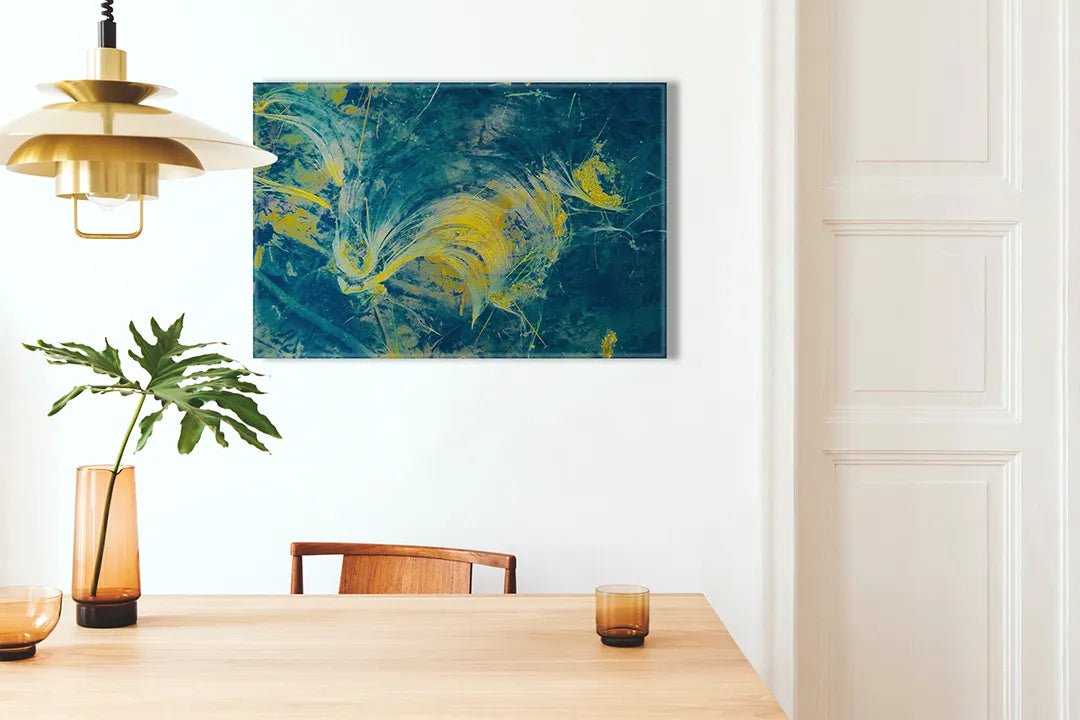 Decoratief Kurk Prikbord op Canvas – Abstract Landschap