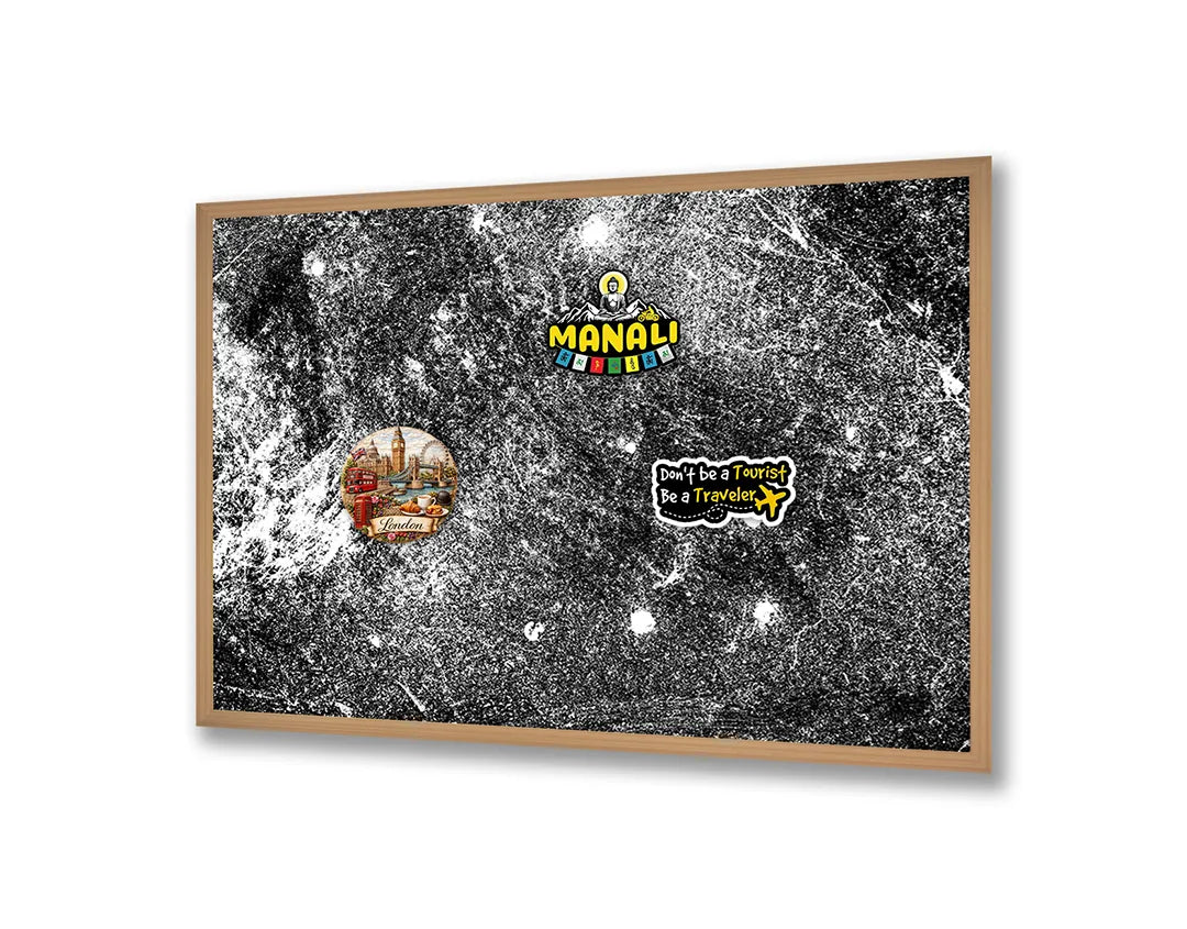 Metalen Magneetbord met hoogwaardige afbeelding van Sterrenstelsel zwart wit voor aan de muur