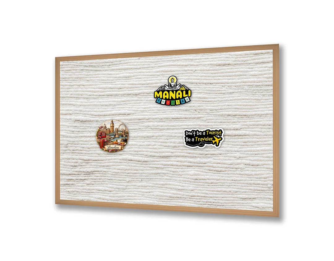 Metalen Magneetbord met afbeelding van geschilderd wit hout textuur in licht wit kleuren