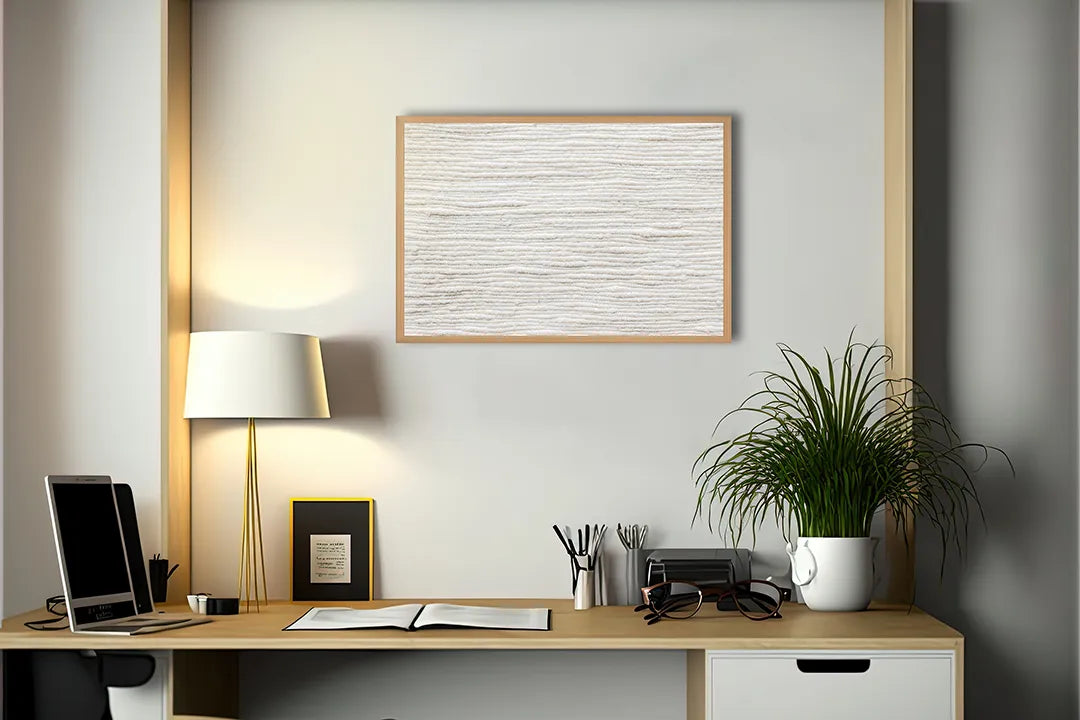 Metalen Magneetbord met afbeelding van geschilderd wit hout textuur in licht wit kleuren