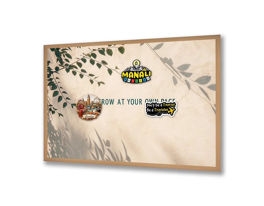 Metalen Magneetbord met hoogwaardige afbeelding van Grow at your own pace quote voor aan de muur